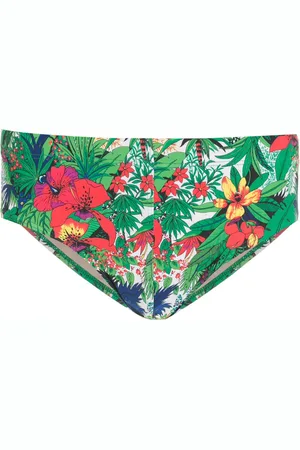 AMIR SLAMA Floral-print swim trunks