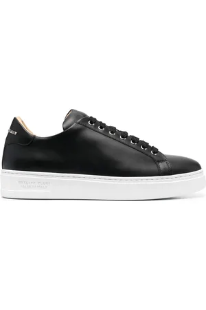 Philipp Plein Skull and Plein low-top leather sneakers