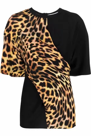 Stella McCartney Cheetah print panel T-shirt