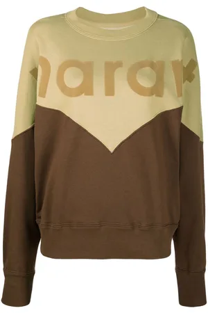 Marant Etoile Logo-print two-tone sweatshirt