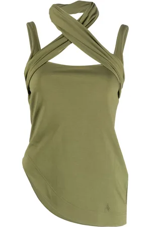 The Attico Asymmetric sleeveless T-shirt