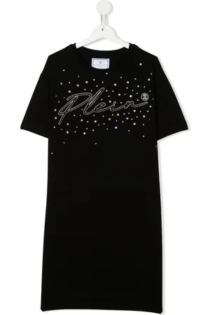 Philipp Plein Embroidered-logo T-shirt dress