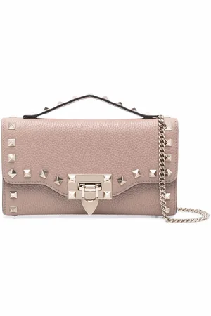 VALENTINO GARAVANI Rockstud leather wallet-on-chain