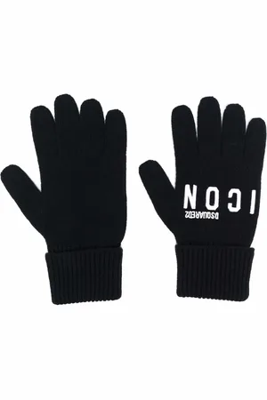 Dsquared2 Logo-embroidered knitted gloves