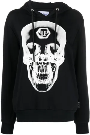 Philipp Plein Skull-print cotton hoodie