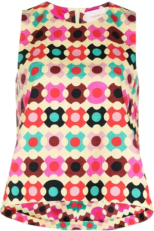 La DoubleJ La Scala geometric-print top