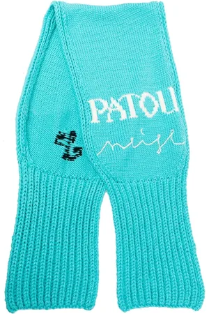 Patou Intarsia logo-knit scarf