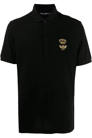 Dolce & Gabbana Embroidered piqué polo shirt