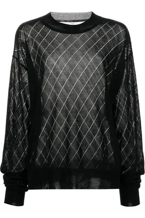 RTA Avalon open argyle sweater