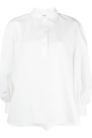 La DoubleJ Poet-sleeve poplin blouse