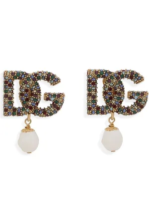 Dolce & Gabbana DG-logo rhinestone-embellished earrings