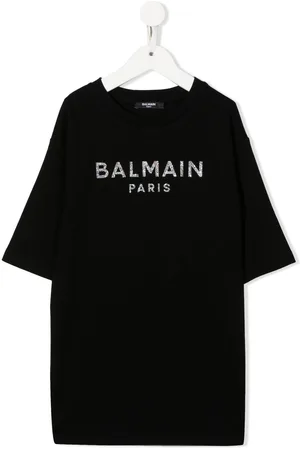 Balmain Logo-motif crystal-motif T-Shirt