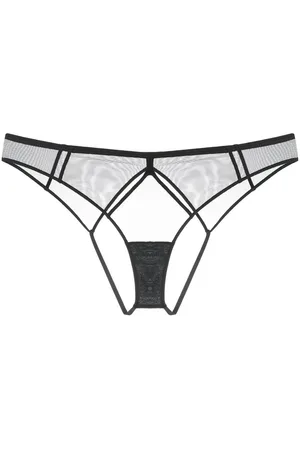 MAISON CLOSE Heart-shaped sheer thong