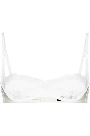 Kiki de Montparnasse Lace Inset silk balconette bra