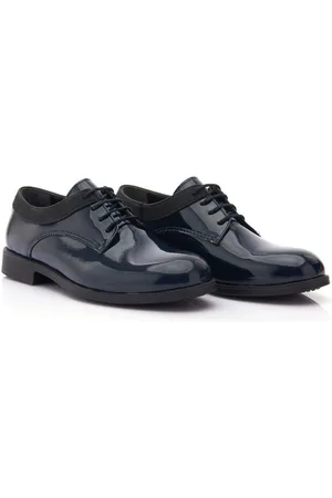 M. Moustache Patent lace-up oxford shoes