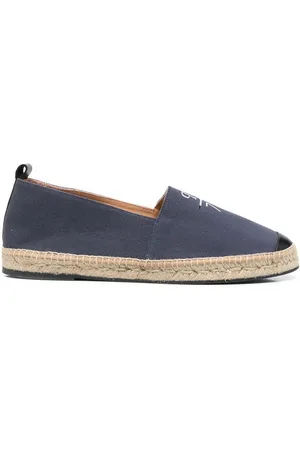 Philipp Plein Logo-print leather-trim espadrilles