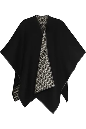 Salvatore Ferragamo Gancini wool cape