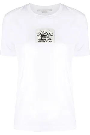 Stella McCartney Logo-patch cotton T-shirt
