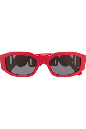 VERSACE Logo plaque rectangular sunglasses