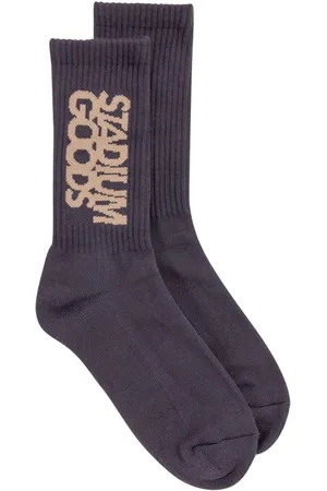STADIUM GOODS® Ribbed logo "Soot" socks