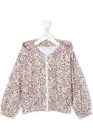 MONNALISA Leopard-print zipped hoodie