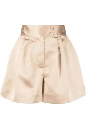 Styland High-waisted satin-finish shorts