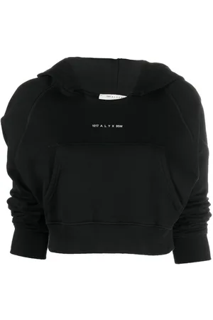 1017 ALYX 9SM Cropped logo-print detail hoodie