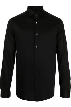 Emporio Armani Lyocell-blend button-up shirt