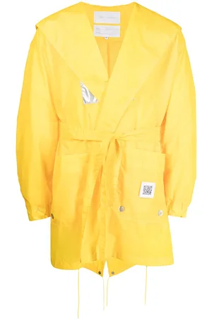 Fumito Ganryu Reflective panel hooded raincoat