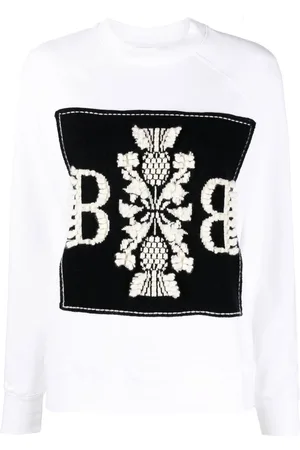 Barrie Embroidered panelled sweatshirt