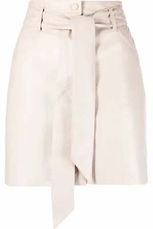 Nanushka A-line belted mini skirt