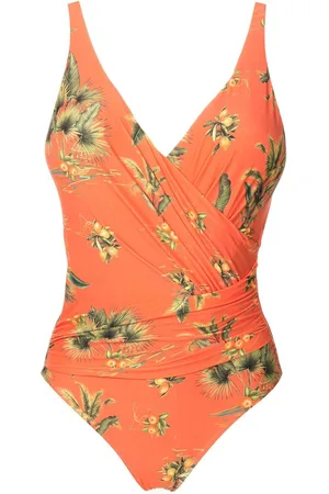 Lygia & Nanny Floral-print V-neck swimsuit