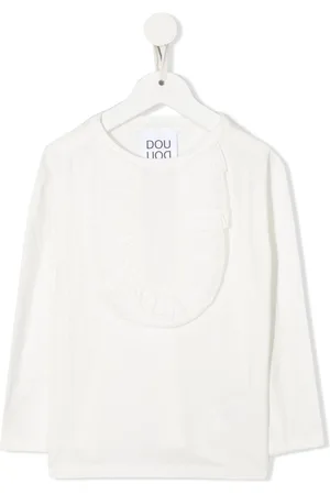 DOUUOD KIDS Frill-detail long-sleeve T-shirt