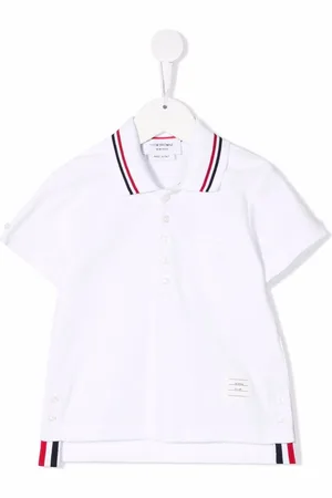 Thom Browne Short sleeve cotton polo shirt
