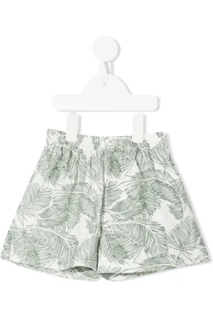 Little Bambah Palm-print linen shorts