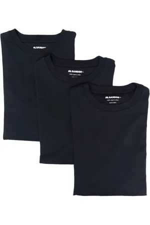 Jil Sander Set of 3 logo-patch crew-neck T-shirts