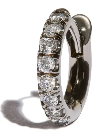 SPINELLI KILCOLLIN 18kt white gold mini diamond hoop single earring