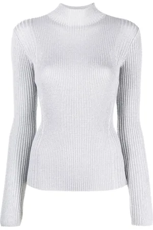 DION LEE Ribbed metallic jumper