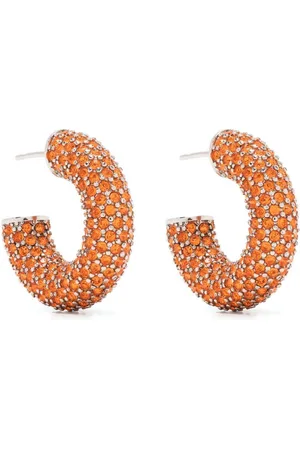 Amina Muaddi Crystal-embellished hoop earrings