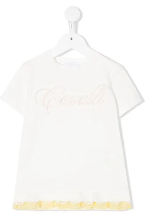 Roberto Cavalli Embroidered logo cotton T-shirt