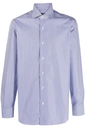 BARBA Candy-stripe long-sleeve shirt