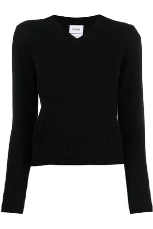 Barrie V-neck cashmere-knit top