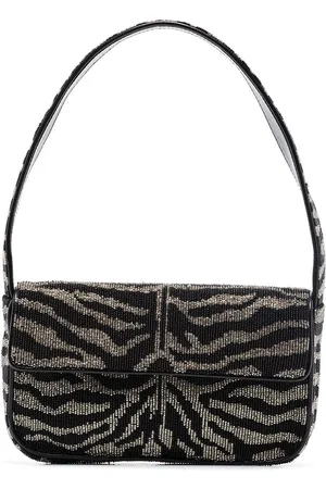 Staud Tommy beaded-zebra pattern shoulder bag