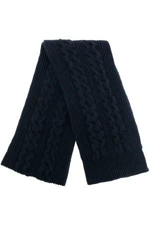 PRINGLE OF SCOTLAND Ribbed cable-knit scarf