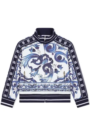 Dolce & Gabbana Majolica-print zip-up sweatshirt