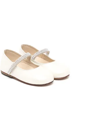 Babywalker Crystal-embellished ballerina shoes