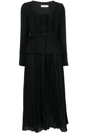 Self-Portrait Ruched crepe midi dress