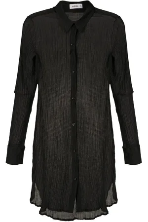 AMIR SLAMA Crinkle-finish shirt dress