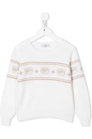 Chiara Ferragni Eyelike-intarsia shimmer jumper
