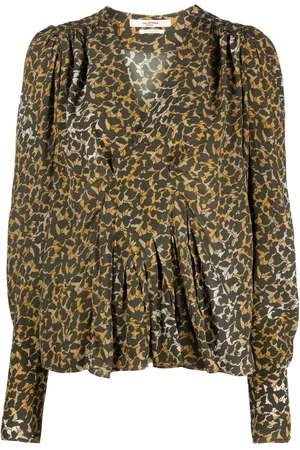 Marant Etoile V-neck printed blouse